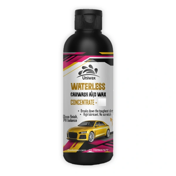 Uniwax drywash or Waterless car wash with wax concentrate Rinseless Car Wash | Eco Friendly Quick Detailer Spray | Exterior Car Cleaning | Car Care Products 1:100